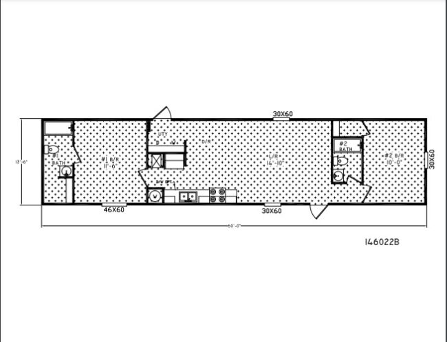 The Hamilton (2022) 14×60 2 Bed/2 Bath Unit Singlewide Units in Fort Myers Florida