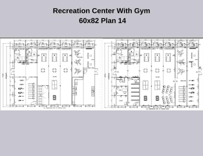 Recreation center with gym 60 x 82